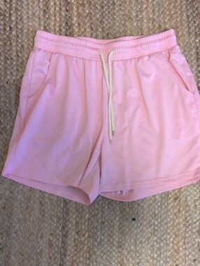 Women's Pink Drawstring Lounge Shorts
